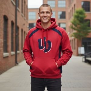 Vtg University Of Dayton Flyers Men's Hoodie Size 2XL